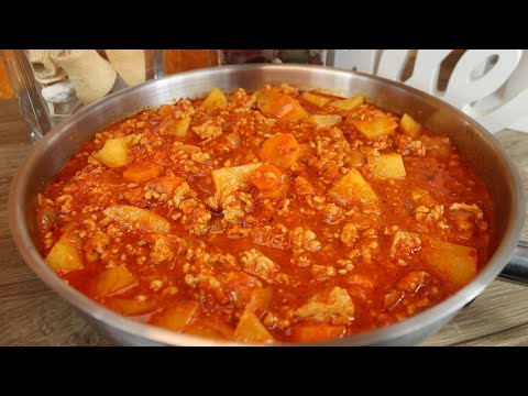 Farmer's pot with minced meat and ajvar, quick and tasty, farmer's pot recipe