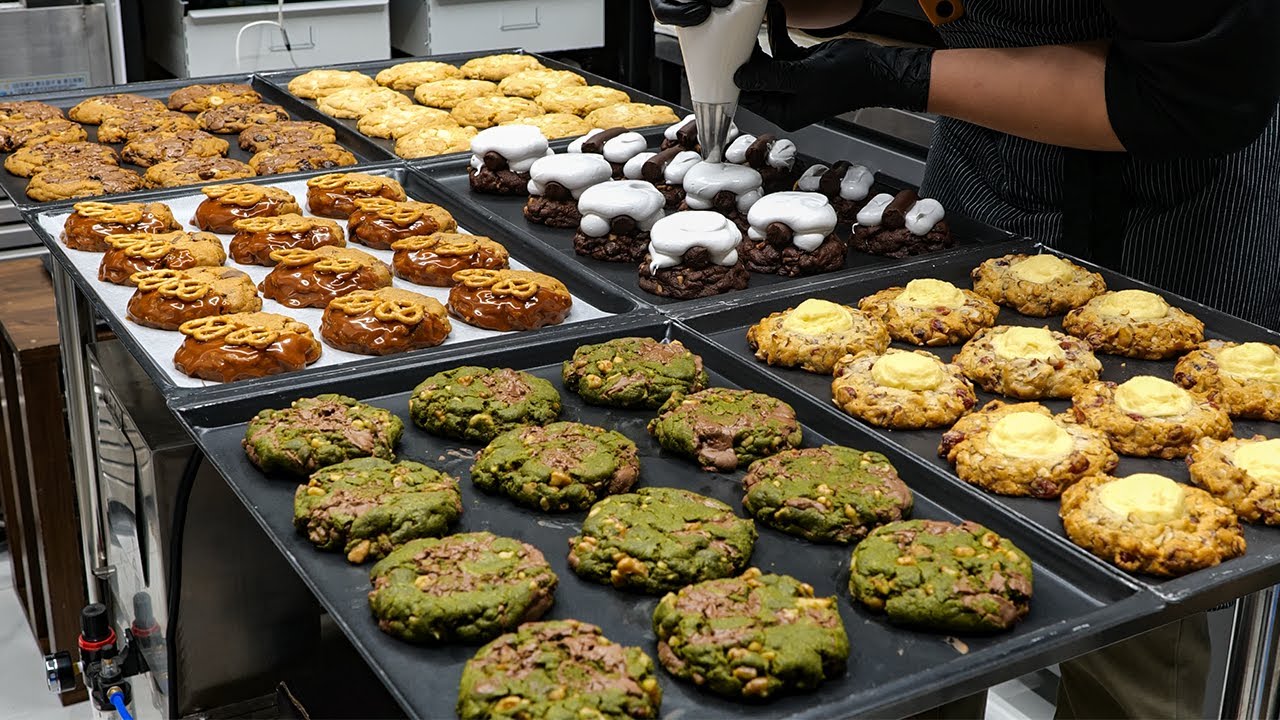 Amazing Recipe!! Making Popular Giant Cookies – Korean Street Food
