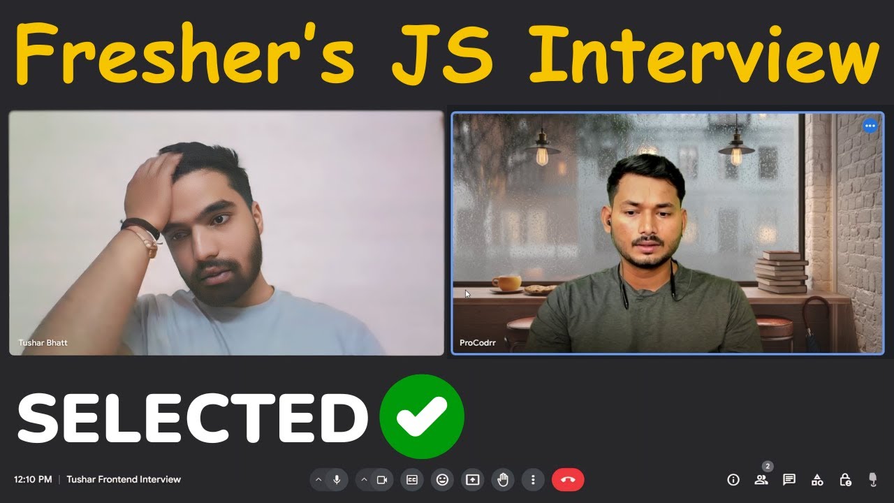 Fresher's Frontend Interview | JavaScript and React | Selected