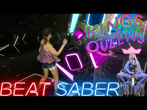 Beat Saber || Kings & Queens by Ava Max (Expert+) First Attempt || Mixed Reality