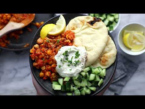 Harissa Chickpeas with Whipped Feta