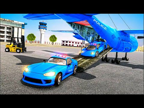 US Police Car Transporter Truck: Plane Transport Game 2020 - Android Gameplay