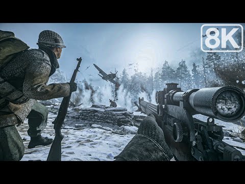 Battle of the Bulge / Ardennes Forest , December 1944｜Call of Duty WW2 - 8K