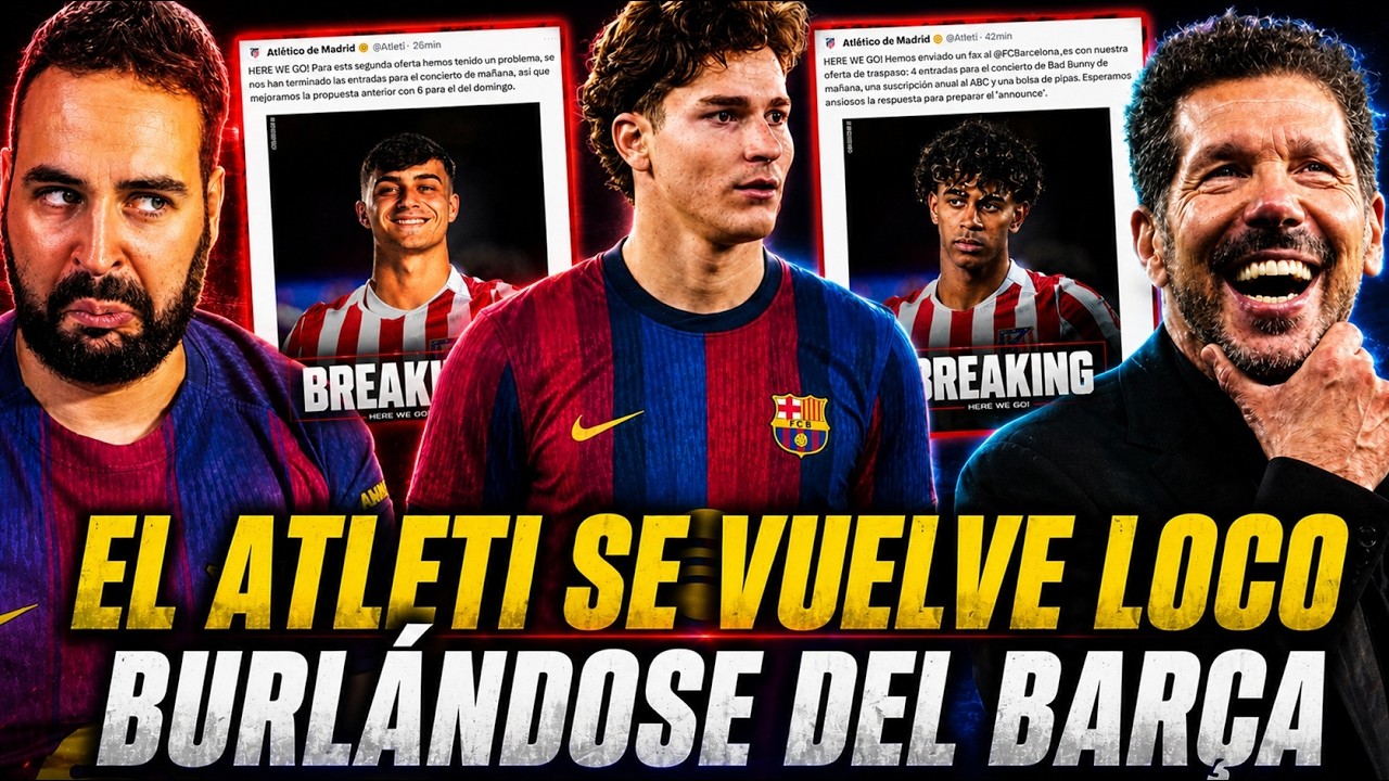 💥¡SURREALISTA! TRIPLE COMUNICADO del ATLETI BURLÁNDOSE del BARÇA por JULIÁN ÁLVAREZ - Mi OPINIÓN