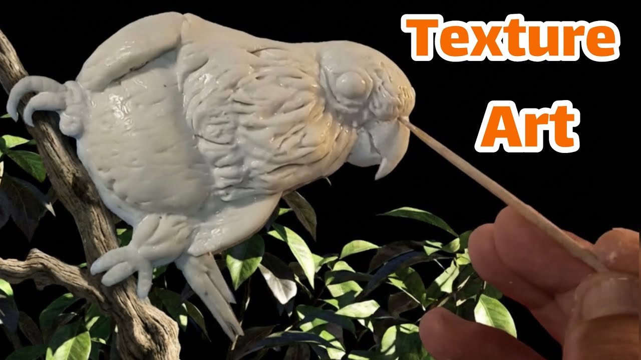 Clay art | 🦜3D Parrot Relief Art | Step-by-Step Acrylic Wall Sculpture