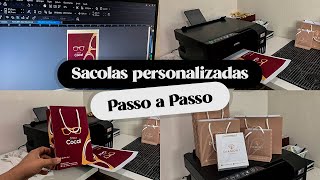 Como faço minhas sacolas de papel personalizadas, usando uma impressora comum no papel A4
