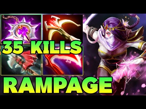 Rampage + 35 Kills TA !! Templar Assassin Dota 2 New Meta Guide Carry Gameplay Item Build 7.40