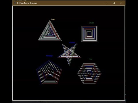 5 Shapes Polygons And A Star Using Python Turtle Ajcoding Python Pythonturtle Turtle