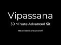 Vipassana Guided Meditation - 30 Minute Advanced Sit