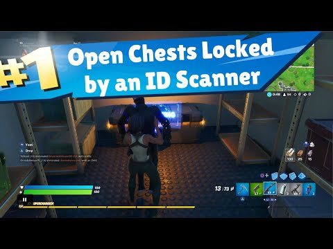 Open Chests Locked by an ID Scanner Fortnite Challenge