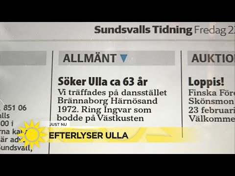Hjälp Ingvar hitta Ulla – träffades senast 1972 - Nyhetsmorgon (TV4)
