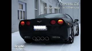 Video: Fox Edelstahl Sportauspuff mittig Corvette C6 C06