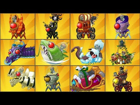 ALL ZOMBOSSES 2.0 BATTLES - Plants vs Zombies 2