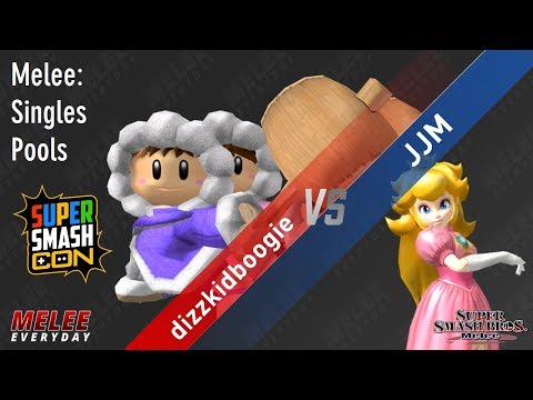 Super Smash Con 2017 - dizzkidboogie (Ice Climbers) vs. JJM (Peach) - SSBM - Singles, Pools