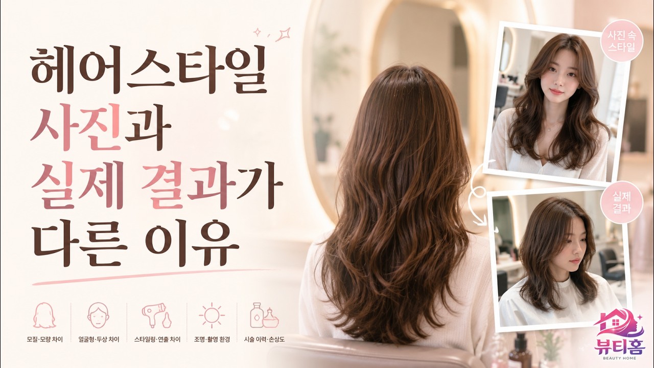 헤어스타일 사진과 실제 결과가 다른 이유