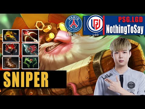 Sniper Mid | PSG.LGD.NothingToSay | THIS IS HOW 12K MMR PLAYS SNIPER MID | 7.32c Gameplay Highlight