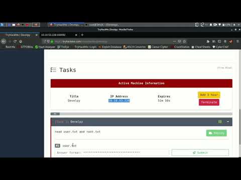 TryHackMe Boot2Root CTF "DEVELPY" Walkthrough