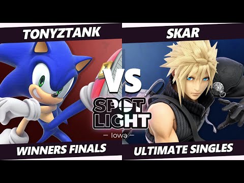 Spotlight: Iowa Winners Finals - TonyZTank (Sonic) Vs. Skar (Cloud) SSBU Ultimate Tournament