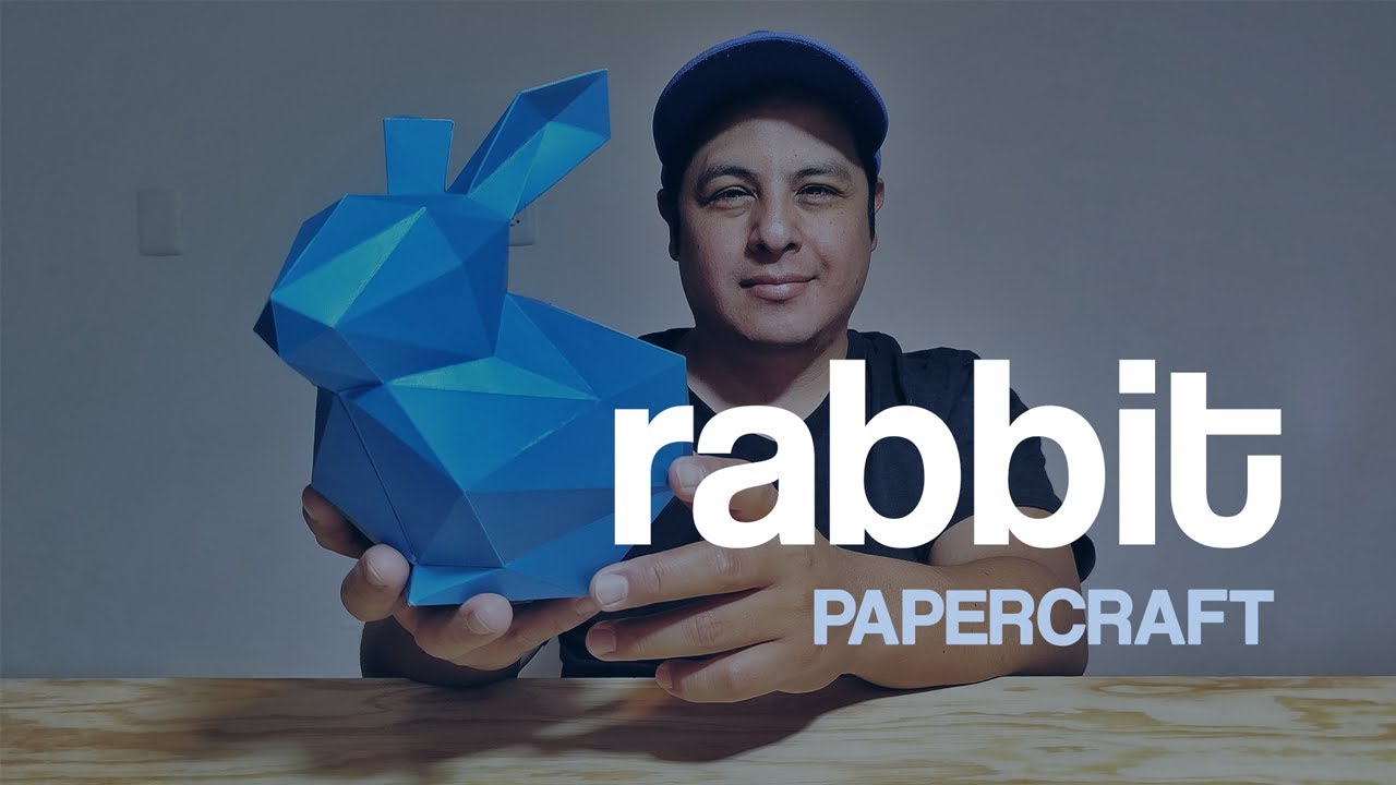 Conejo Papercraft Low-Poly (Plantilla Gratis)