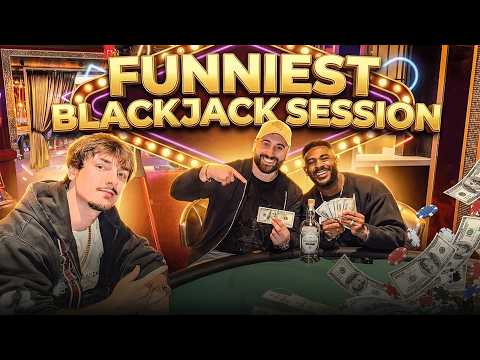FUNNIEST Blackjack Session with Bryce Hall and Aljamain Sterling | HIGH-LIMIT BLACKJACK