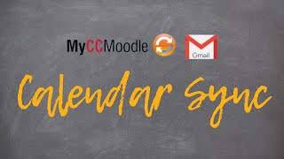Syncing MyCCMoodle Calendar to Gmail Calendar