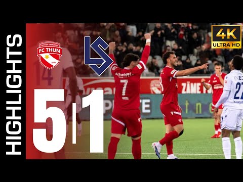 FC Thun Vs FC Lausanne - Sports 5-1Swiss Super League Highlights | Thun Lausanne