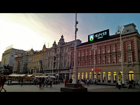 Praça Ban Jelačić, Zagreb, Croácia [4K]