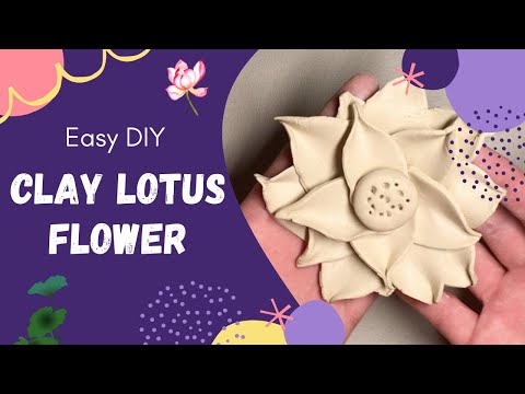 Easy DIY Clay Lotus Flower Tutorial ꕥ MDZS Fan Art Lotus