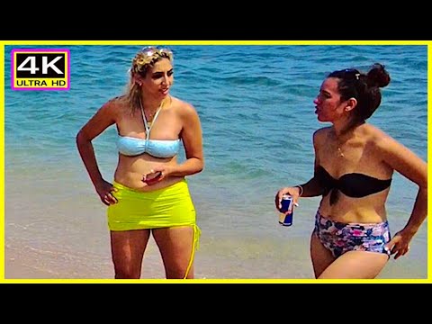 Beach Walking tour - Barcelona Spain - Badalona Beach - August 2022