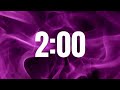 2 Minute Countdown: Moving Purple Background With Upbeat Music