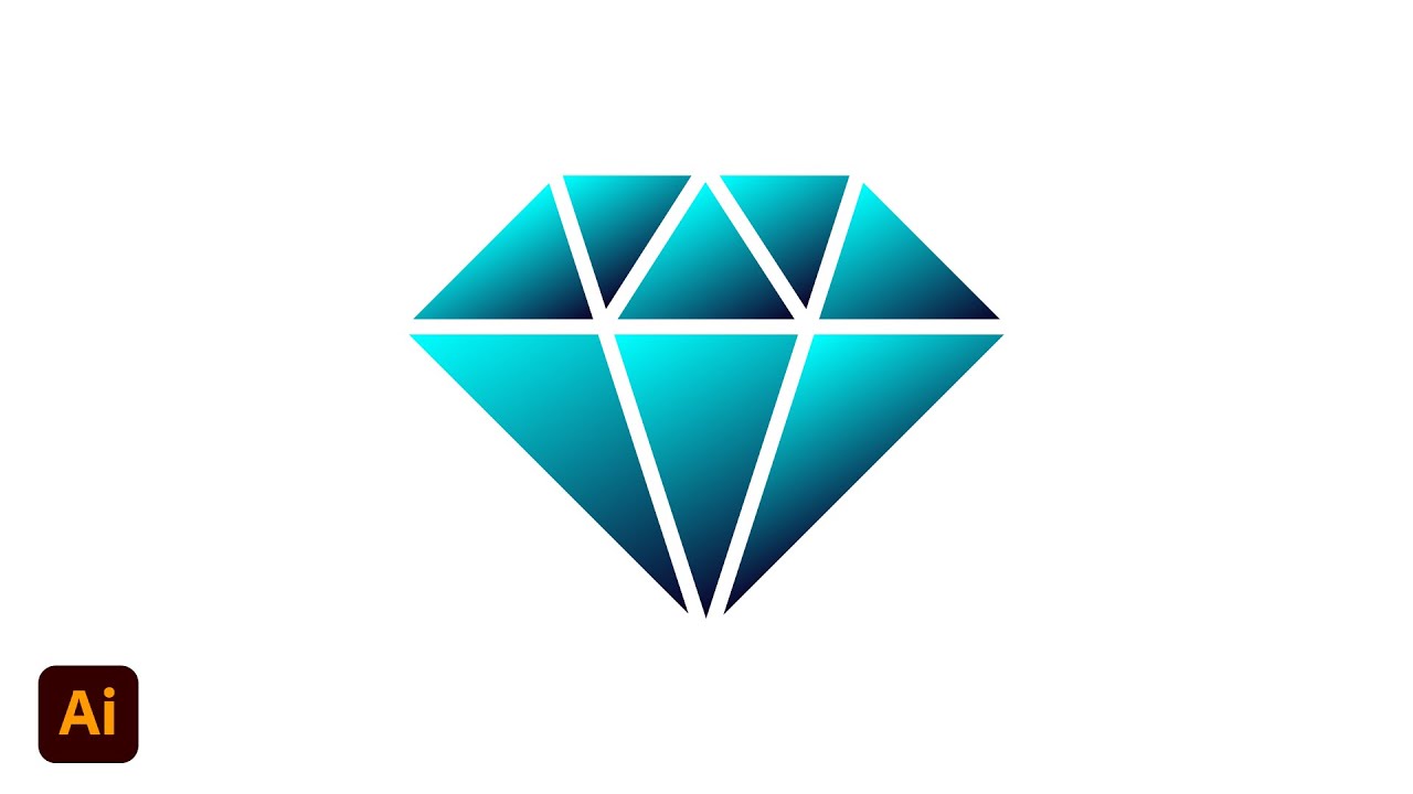 Diamond Logo Design In Adobe Illustrator cc 2021 | Tutorial