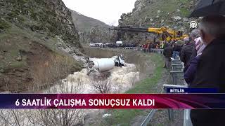 BİTLİS’TE BETON MİKSERİ DEREYE UÇTU