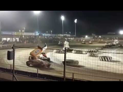 BriSCA F1 Stockcars - 197 Ryan Harrison Last Bender on 587 Sam Brigg - Kings Lynn Grand National