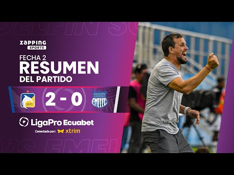 Delfín SC 2 - 0 CS Emelec / Fecha 2 / LigaPro Ecuabet conectada por Xtrim