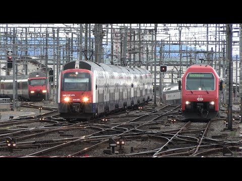 Zürich Hauptbahnhof im August 2023 - abwechslungsreicher Fern- und Regionalverkehr von SBB u Partner