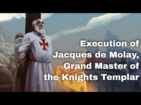 18th March 1314: Execution of Jacques de Molay, last Grand Master of the Knights Templar