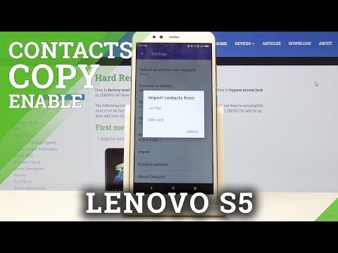 How to Copy Contacts in LENOVO S5 - Move Numbers