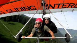preview picture of video 'Brooks Tandem hang gliding takeoff Switzwerland'