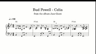 Bud Powell - Celia (Jazz Giant, 1949) - Piano Transcription