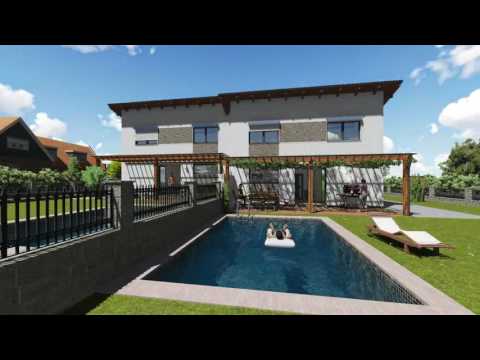 Podkrovní dřevostavba dvojdomek na klíč z Vysočiny