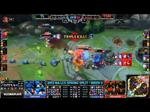 LCS 2015 NA Spring W5D2 - TL vsTSM - Wildturtle Jinx Pentakill