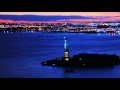Statue of Liberty at Night Aerial Video Views during.