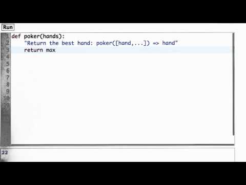 Poker Function Solution Design of Computer Programs