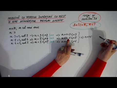 mm5m.39  Problema cu teorema impartirii cu rest, se cere deimpartitul, resturi diferite