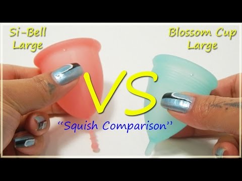 Si-Bell Lg vs Blossom Cup Lg "Squish" - Menstrual Cups