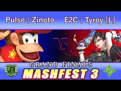 Mashfest 3  GRAND FINALS - Pulse | Zinoto [W] (Diddy Kong) vs E2C | Tyroy [L] (Bayonetta)