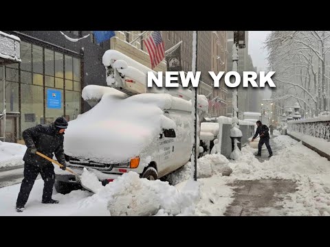 NYC’s Blizzard 2026 New York City BIGGEST Snowstorm in Manhattan Heavy Snow Walk 4K