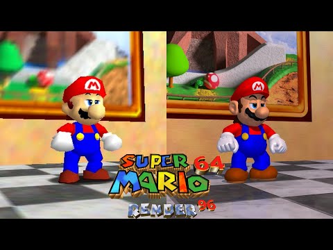 Super Mario 64 vs Render96 Ray Tracing (PC Port) - Direct comparison