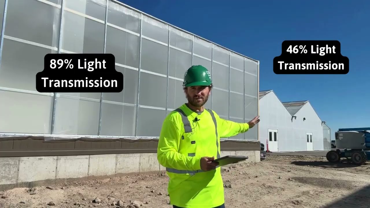 Taking light spectrometer readings at the greenhouse