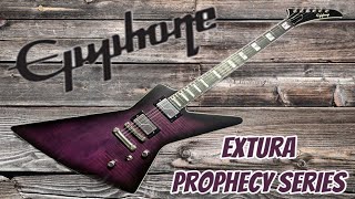 Video thumbnail for Epiphone Prophecy Series Extura | Purple Tiger Aged by Wimya